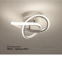 Lámpara De Techo LED Nórdica Para Pasillo Corredor Blanco Negro Iluminación Interior Para Dormitorio Habitación AC85-265V - details 11