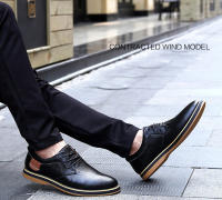 Zapatos De Cuero Para Hombre Moda Primavera Otoño Casual Lace-up Formales Negocios Bodas Vestido Zapatos Talla Grande 38-48 - details 10