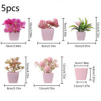 Juego De 5 Plantas Decorativas En Macetas Para Decoración De Hogar Oficina Foyer Jardín Y Courtyard Estilo Bonsái De Plástico - details 8
