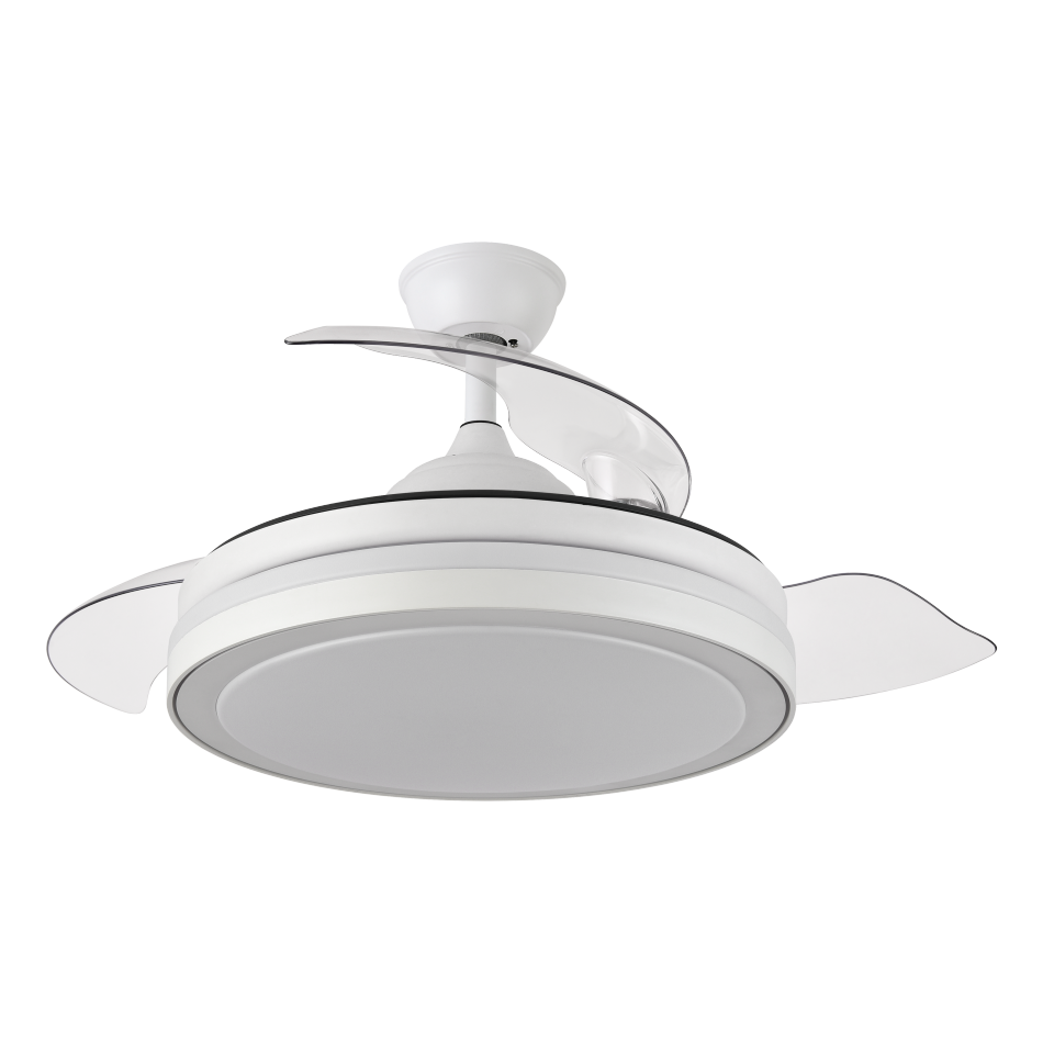 Fabrilamp Ventilador Esparta Blanco 3 Aspas 6120LM 3 COLORES C/REMOTO+ TEMPORIZADOR+ MEMORIA