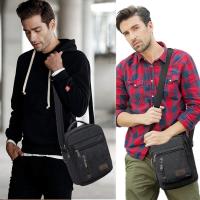 Bolso bandolera de Lona para hombre Bolsa Cruzada de viaje de gran capacidad Bolso casual con múltiples bolsos para trabajo compresas - details 5