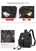 Nueva Mochila de Material de Nailon Para Mujer, Mochila Informal de gran capacidad a la moda, Mochila Escolar Japonesa impermeable con Cordón - details 5