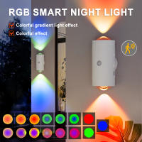 Lámpara De Pared Recargable LED Con Sensor De Movimiento Luz Nocturna RGB Gradient Ambiente Dimmable Magnética Luz De Escalera Interior - details 0