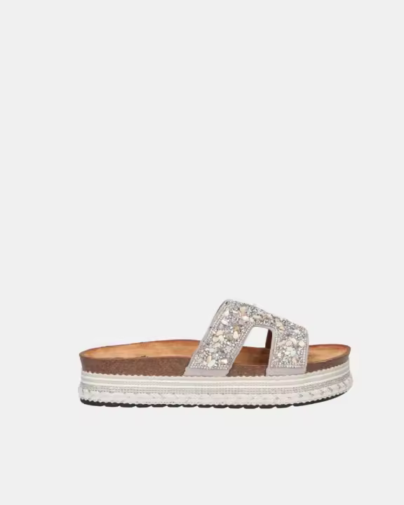 LA STRADA 2481197 Sandalias Abiertas Mujer Plata - 1