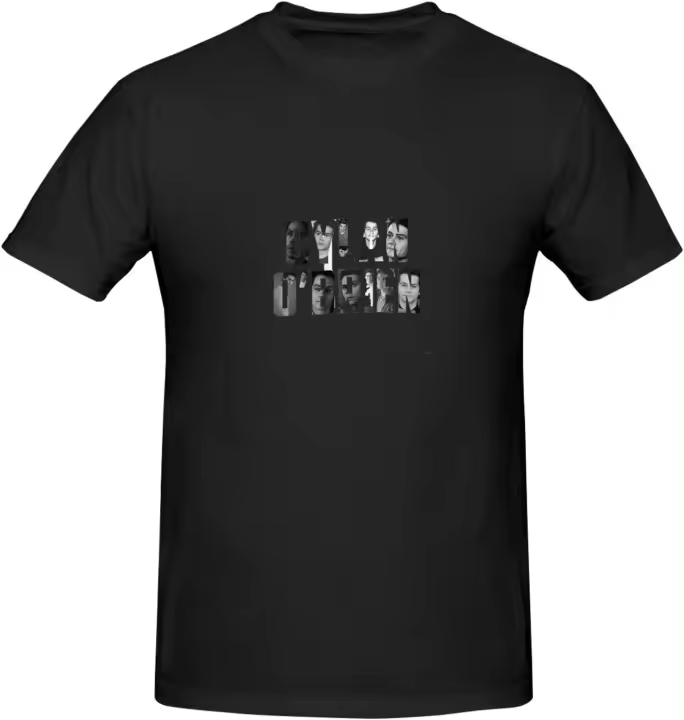 Camisetas informales de algodón para hombre, camisa de manga corta con cuello redondo, color negro, para verano - 1