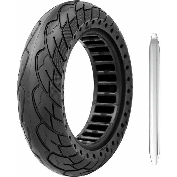 Rueda Maciza para Patinete Electrico 8.5*2.0 +herramienta, Neumático sólido de Alta Elasticidad para Patinete Electrico ,Rueda de Repuesto Antipinchazo, Neumáticos de Reemplazo delantero/trasero Compatible con Xia-omi M365 y PRO, Du -cati, Le-xgo, Vi-vobi - 1