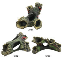 Adornos De Acuario De Resina Ocasión Decoración Artificial Hueco Árbol Tunnel Cueva Para Tanque De Peces Paisajismo Decorativo - details 1