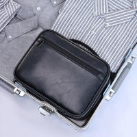 Bolsa De Cosméticos Para Viaje Organizador De Negocios Para Hombres Y Mujeres PU De Cierre De Cremallera Estilo Fashion Impermeable Portátil Con Almacenamiento Y Bolsa De Lavado - details 21
