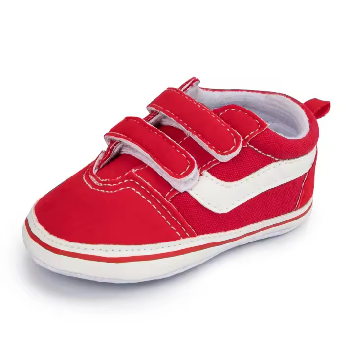Zapatillas De Lona Para Bebé Niño Y Niña Antideslizantes Suaves Primera Caminata Clásicas Estilo Casuales Con Rayas Para Todas Las Estaciones - 1