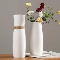 Blanco florero de cerámica, moderno Conjunto Único, adecuado para el hogar, Sala estar, oficina, decoración la mesa Cocina - details 1