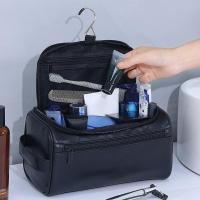 Bolsa De Viaje Para Hombres Y Mujeres Organizador De Maquillaje Y Cosméticos PU Impermeable Con Almacenamiento Portátil Y Colgante - details 6
