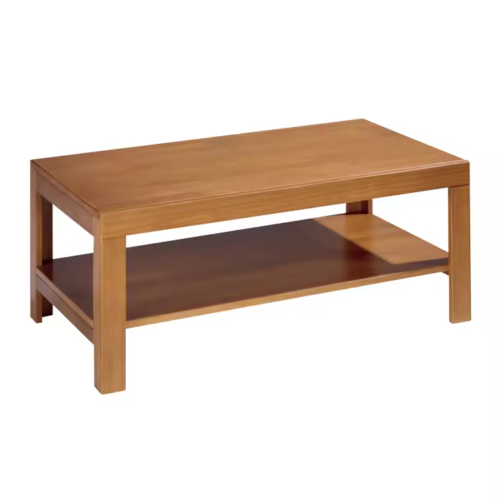 Moblit Mesa Centro Rectangular  Realizada en Madera de Pino Barnizada en color Cerezo Medidas   45x110x55 Cm (AltoxAnchoxFondo)- Diferentes elementos a Juego-Robusto y Duradero - 1