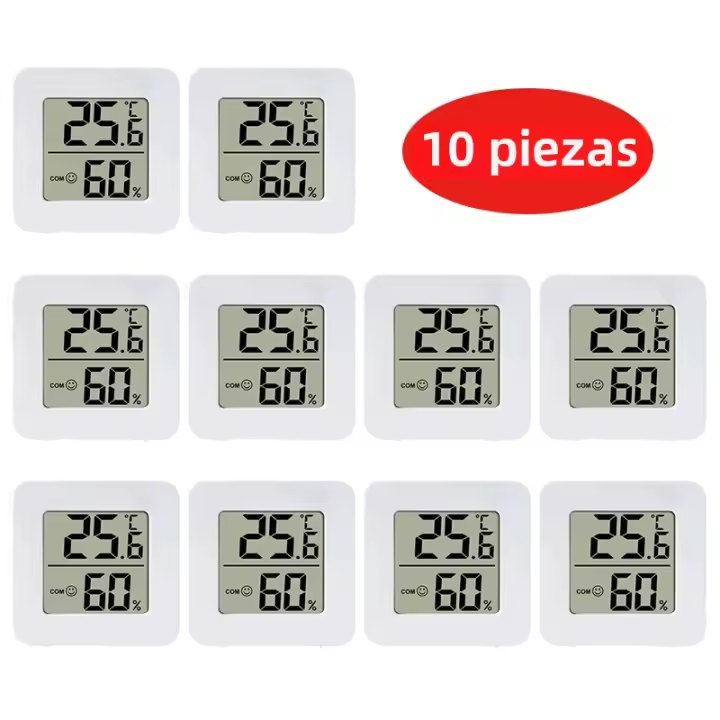 Termómetro Y Higrómetro Digital Mini Para Interior Y Exterior Monitor De Temperatura Y Humedad LCD Para Habitación Bebé - 1