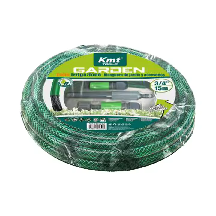 UD - Manguera de Jardín 3/4” 15m | Antialgas, Resistente UV, Alta Presión, PVC Reforzado - 1