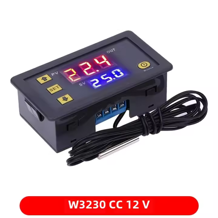 Termostato Digital W3230 Línea De Probing 20A Con Control De Calor/Congelación Pantalla LED 12V 24V AC110-220V Sensor De Temperatura - 1