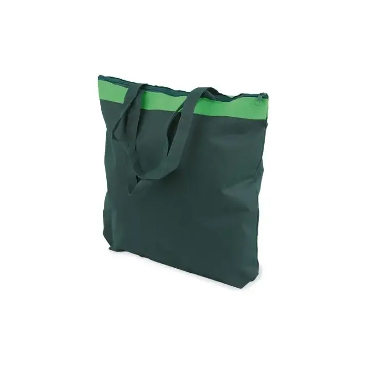 Bolsa Combinada NON WOVEN con cremallera verde: Espaciosa y Versátil Bolsa de Almacenamiento con Cierre - ¡Organización y Estilo en uno! - 1