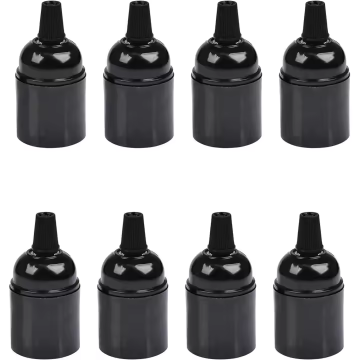 Piezas Portalámparas Vintage, Interrupción de Baquelita Incorporado, E27 Portalámparas de Cerámica Sólida Vintage Portalámparas Adaptador de Bombilla de Tornillo Edison Retro, Lámpara de Decoración de Cocina de Café - 1