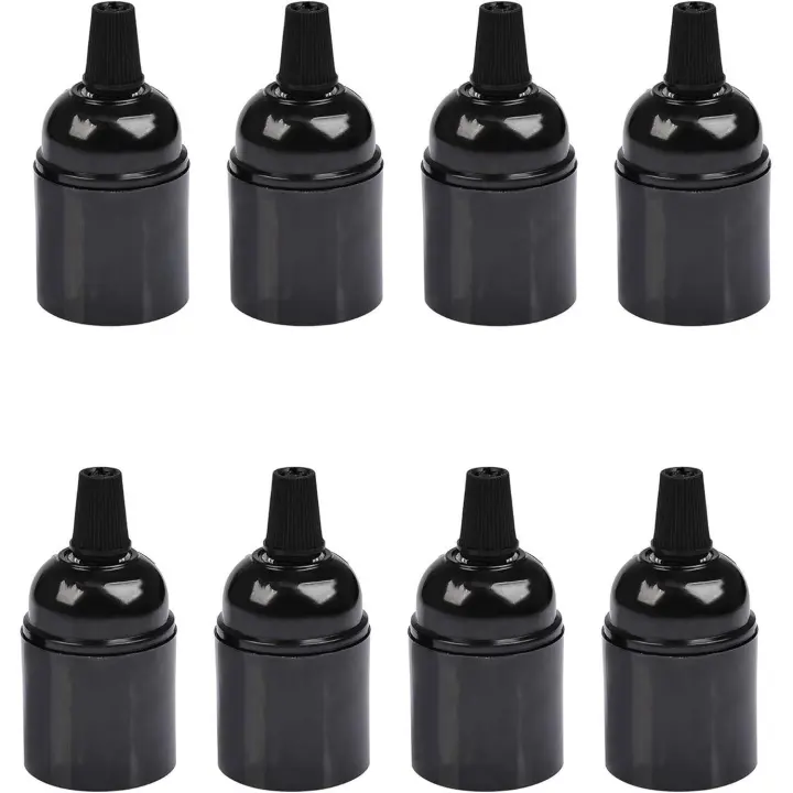 Piezas Portalámparas Vintage, Interrupción de Baquelita Incorporado, E27 Portalámparas de Cerámica Sólida Vintage Portalámparas Adaptador de Bombilla de Tornillo Edison Retro, Lámpara de Decoración de Cocina de Café - 1