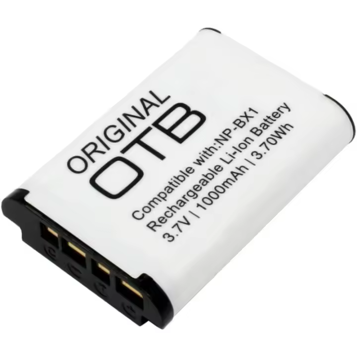 Batería compatible NP-BX1 para cámaras Sony – Compatible con modelos Cyber-shot DSC-RX100, DSC-RX100/B, HDR-AS10, HDR-AS15 y otros – Capacidad 1240mAh – Ideal como repuesto o batería adicional - 1