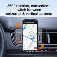 JR-ZS283 Heave Duty Car Phone Mount Cierran Fuerte Rotación de 360 Grados Air Vent Phone Holder - details 1