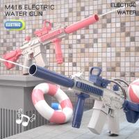 Pistola De Agua Eléctrica Automática Para La Playa Y Jardín Regalo Para Niños Y Adultos Juguete De Entretenimiento Al Aire Libre M416 - details 1