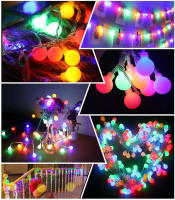 Luces De Cadena Solar De Globos Vidriados 100/200/300/400LED Para Exterior Decoración De Jardín Fiesta De Halloween Y Navidad - details 13