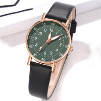 Reloj De Cuarzo Para Parejas Estilo Minimalista Con Dial De Numeros Arabes Doble Capa Moda Casual Regalo Perfecto Para Ella Material De Correa De Cuero Resistencia Al Agua Nula - details 5