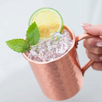 Copa De Mule Moscú De Cobre Puro 450ml 16.0oz Copa De Cerveza Y Café Duradera Para Bebidas Y Leche Vaso De Metal Puro - details 9