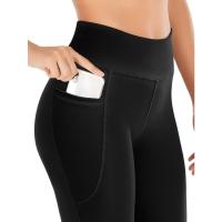 Pantalones De Yoga Para Mujer Con Cintura Alta Y Acolchados De Otoño E Invierno Estilo Hornudo Fleece-Lineado Pantalones De Fitness Y Deporte Slimming Para Modelar La Cadera - details 7