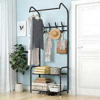 Perchero de pie, Metal, Zapatero, Resistente con estante para zapatos y prendas, Organizador ropa y accesorios, Multifuncional para salón, Dormitorio, Sala de estar, Recibidor, Entrada - details 4