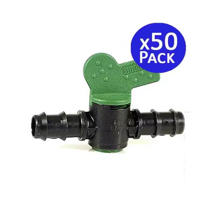 Suinga Pack 50 Llave de Paso Riego Goteo 25mm Alta Calidad - 1