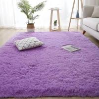 VIKAMA Alfombra De Pelo Suave Y Espeso De Seda Y Lana Para Dormitorio Antideslizante Lavable En Máquina Moderno Alfombra De Piel Suave - details 5