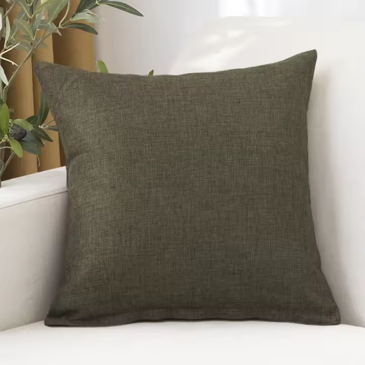 2 pieza Cojín Sofá Moderno Simple De Color Cubierta De Cojín Para Sala De Estar 100% Poliéster Cuadrado Sin Núcleo Decorativo Y De Asiento - 1