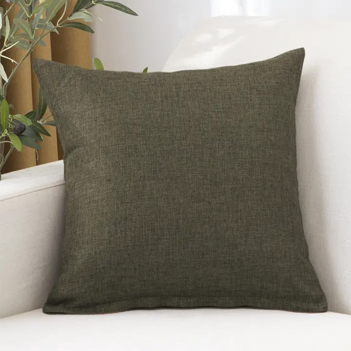 2 pieza Cojín Sofá Moderno Simple De Color Cubierta De Cojín Para Sala De Estar 100% Poliéster Cuadrado Sin Núcleo Decorativo Y De Asiento - 1