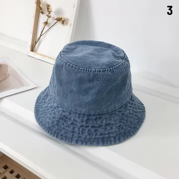 Gorro De Lona De Algodón Unisex Para Verano Protección Solar Sombrero Panamá Hombre Estilo Casual Profundo De 16cm Gorro De Pescador Para Playa - 1