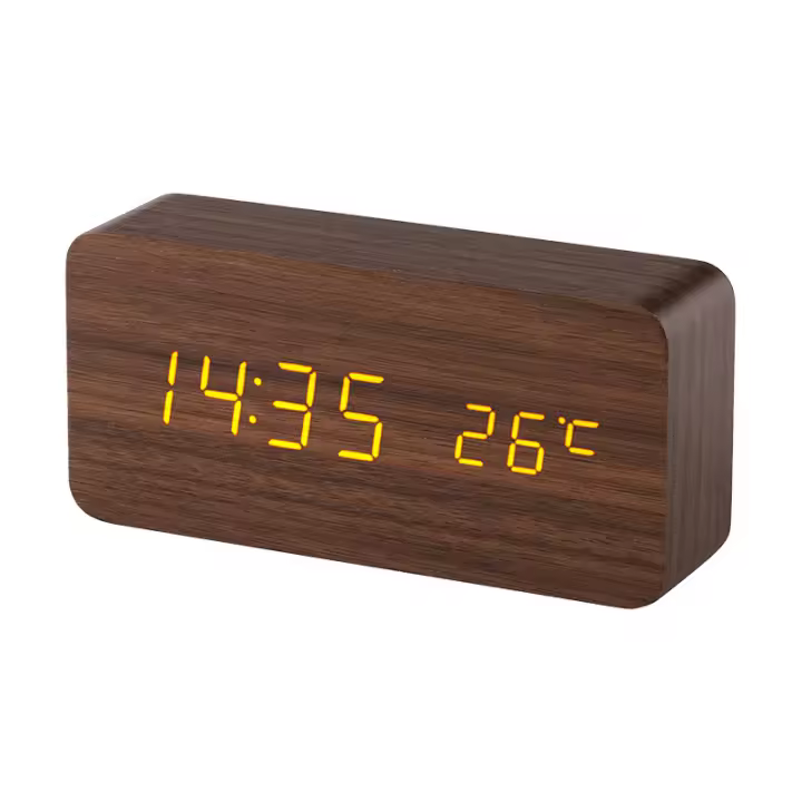 Reloj Despertador Inteligente LED de Madeira - 1