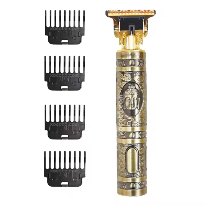Cortapelos afeitador metalico recargable - Cortapelos y afeitador recargable, con 4 peines distintos, aceite y cepillo - XOCOTO - 1