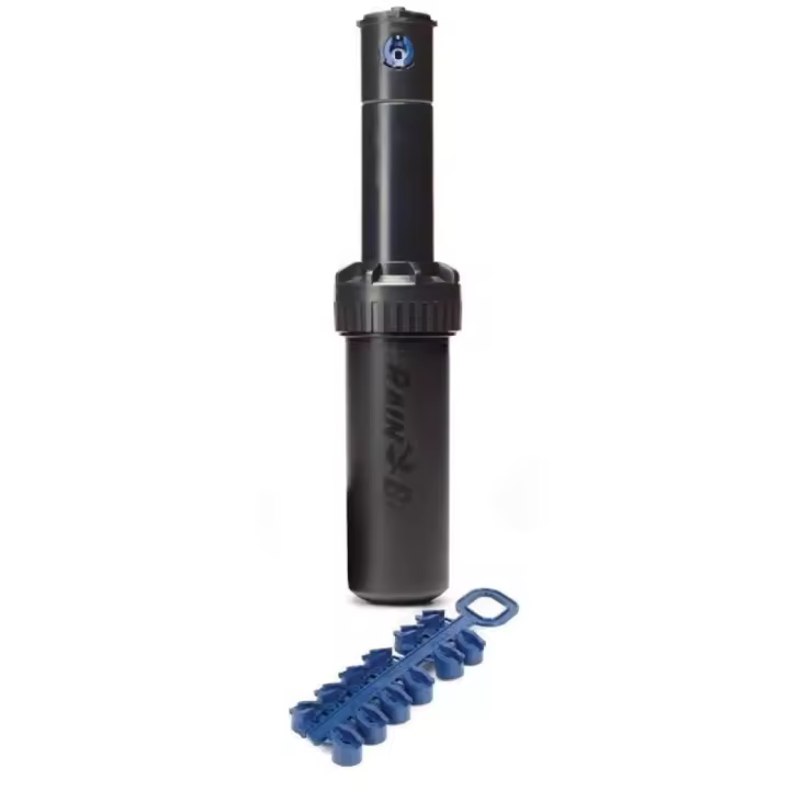 Aspersor Rain Bird 5004-PC. Alcance 7,60 a 15,20mts. Rosca 3/4" hembra Aspersor Rain Bird de alcance 7,6 a 15,2 metros. Incluye toberas para ajustar radio de alcance. Presión de trabajo 1,7 a 4,5 bar. Rosca 3/4". Ángulo de riego ajustable. - 1