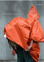 Poncho De Lluvia De Emergencia Con Gorro Resistente Al Clima Para Hombres Y Mujeres Ropa De Sobrevivencia Para Camping Y Senderismo Kit De Suministros De Emergencia - details 2