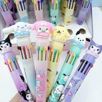Nuevo Set De 36 Bolígrafos Punto De Escritura 0.5mm Sanrio Kuromi Cinnamoroll 10 Colores Regalo Para Niños Estudiantes Material Plástico Marcador Para Dibujos - details 6