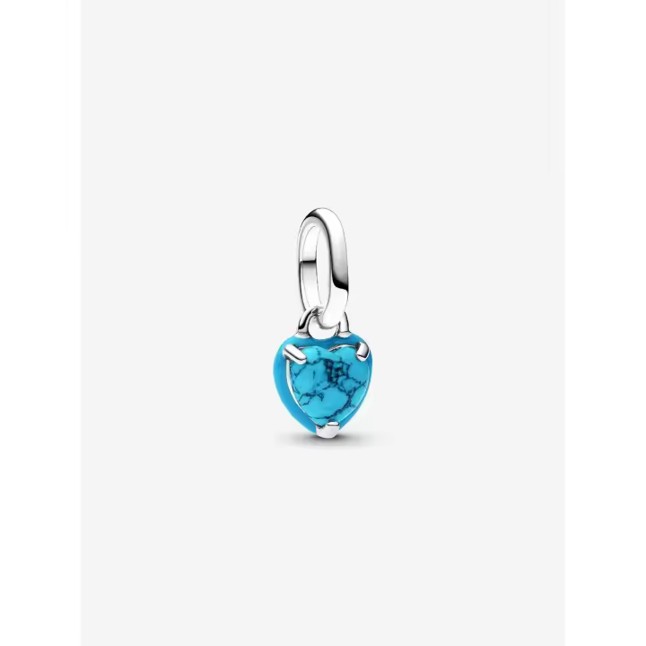 Charm Mini Colgante Pandora Corazón Turquesa 793827C01 - 1