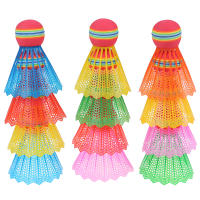 12 PCS Juego De Badminton Con Cabezas De EVA Arco Iris Y Plumas De Pato Clase a Nylon Para Juegos Deportivos - details 0