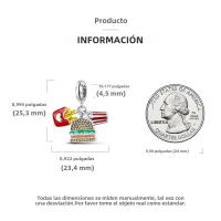 Encanto De Colgante De Árbol De Familia Platinado En Plata Para Pulsera De Bangle Y Collar DIY Regalo Con Doble Vuelo Aéreo - details 212