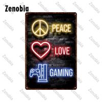 Tin Sign De Metal Video Games Decoración Para La Habitación Del Juego Zona Gamer Placa De Hierro Decorativa Rectangular - details 18