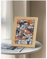 Puzzle De Madera Para Niños Con Animales 50 Gatos Panda Juguete Educativo De Dibujo Cartoon De Juego De Tablero Tangram - details 14