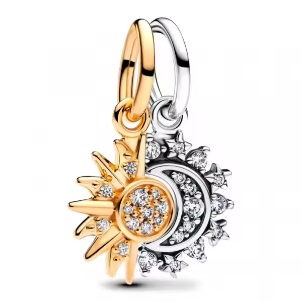 Pandora - Charm colgante divisible de sol y luna 763585C01 - 1
