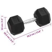 vidaXL Mancuerna hierro fundido 17,5 kg - details 6