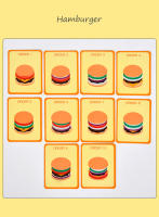 Juguetes Educativos De Madera Para Niños Juego De Cocina Pretendida Sándwich De Hamburguesa Simulación Juego De Alineación Montessori - details 9