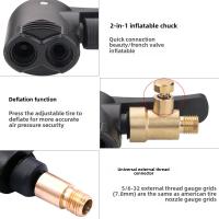 Adaptador De Bombín Para Bicicleta Y Motocicleta 2 En 1 Conector De Válvula De Aire Accesorios De Automóvil Inflador De Bicicleta - details 6