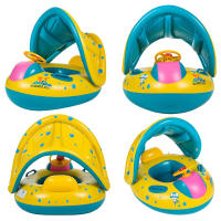 Anillo Inflable Para Bebé Con Asiento Y Sombrilla Para Natación En Piscina Y Playa Juguete Acuático Para Niños En Verano - details 11